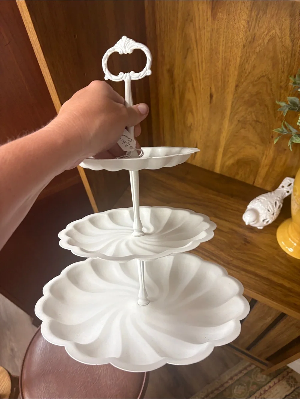 White 3-Tier Decorative Serving Stand - Home Kitchen
